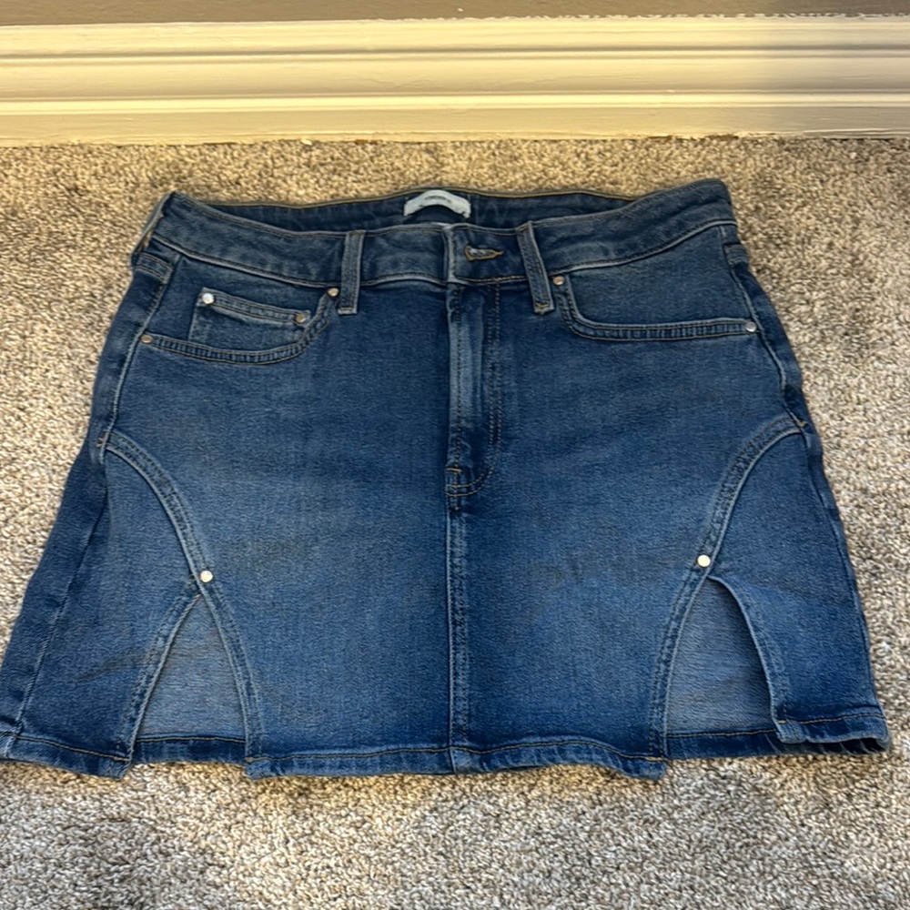 Forever 21 Blue Cut Out Mini Pencil Skirt